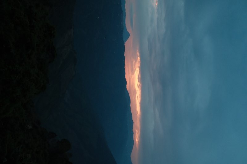 Atardecer sobre las montañas de Abejorral